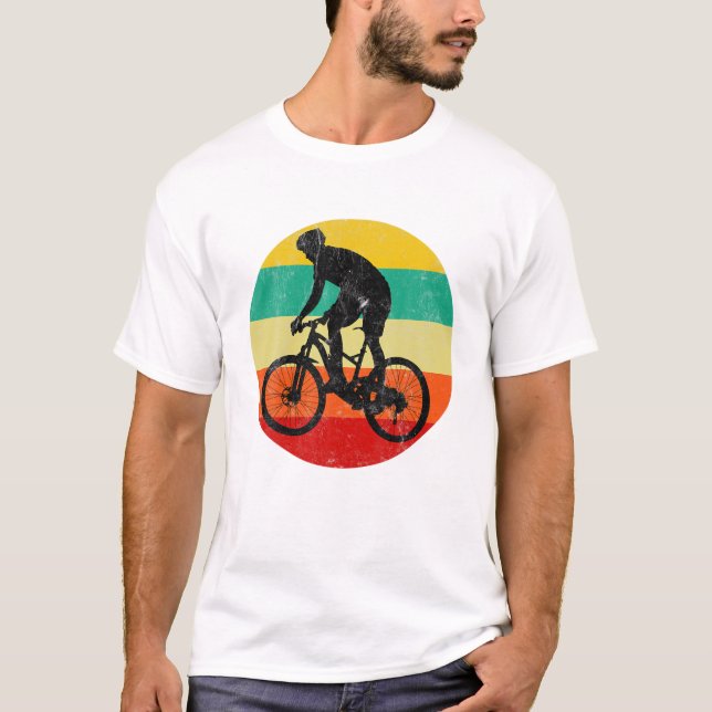 Retro Vintage Mountain Bike T-Shirt (Front)