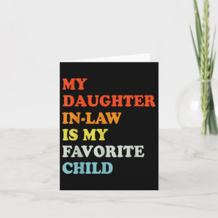 Retro Vintage My Daughter In Law Is My Favourite C Card