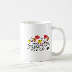 Retro Vintage My Plants Are Rooting For Me Plant L Coffee Mug