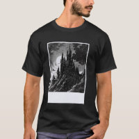 Retro Vintage Mythical Mediaeval Castle Dark Fanta