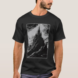 Retro Vintage Mythical Mediaeval Castle Dark Fanta T-Shirt