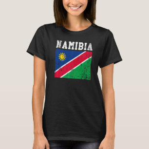Retro Vintage Namibia Flag Namibian Roots T-Shirt