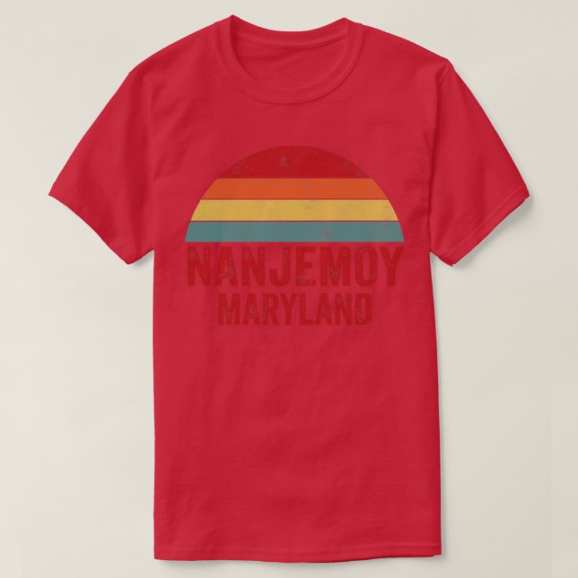 Retro Vintage Nanjemoy Maryland  T-Shirt (Design Front)
