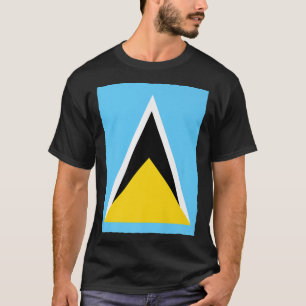 Retro Vintage National Flag St Lucia  T-Shirt