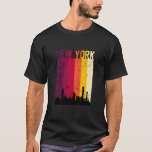 Retro Vintage New York City Skyline Outfit New Yor T-Shirt