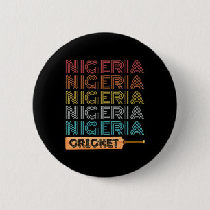 Retro Vintage Nigeria Cricket 6 Cm Round Badge