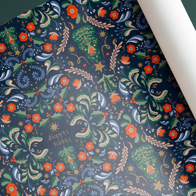 Retro vintage nordic christmas tissue paper (Creator Uploaded)