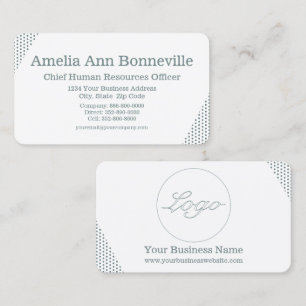 Retro Vintage Nostalgic Green Polka Dots Business Card