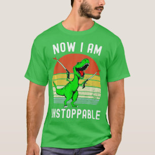 Retro Vintage Now I Am Unstoppable Trex Funny TRex T-Shirt