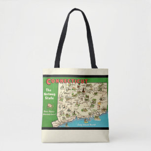 Retro, Vintage Ohio Map Tote Bag