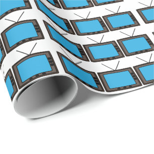 Retro Vintage Old Television Wrapping Paper