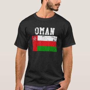 Retro Vintage Oman Flag Omani Roots T-Shirt