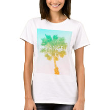 Retro Vintage Ombre Los Angeles Palm Tree Shirt