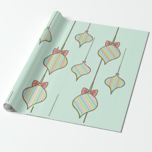 Retro Vintage Ornaments Christmas Wrapping Paper