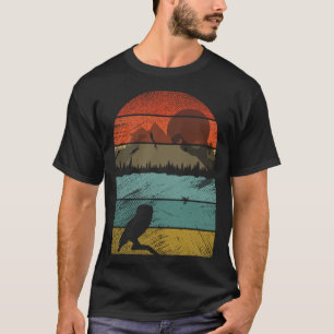 Retro vintage Owl and cute animal 5 T-Shirt