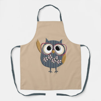Retro Vintage Owl Custom Name Personalized iPod To Apron