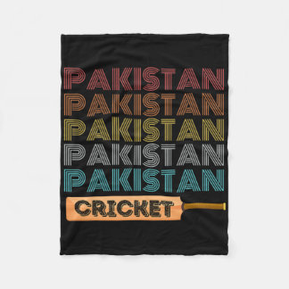 Retro Vintage Pakistan Cricket  Fleece Blanket