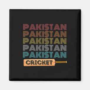 Retro Vintage Pakistan Cricket Magnet