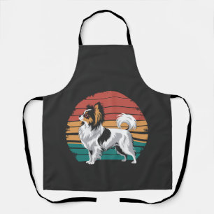 Retro Vintage Papillon Dog Lover Animal Papillon Apron