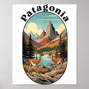 Retro Vintage Patagonia Outdoor  Poster