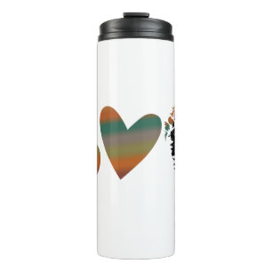 Retro Vintage Peace Love Bigfoot Thermal Tumbler