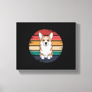 Retro Vintage Pembroke Welsh Corgi Lover Dog Gifts Canvas Print