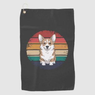 Retro Vintage Pembroke Welsh Corgi Lover Dog Gifts Golf Towel