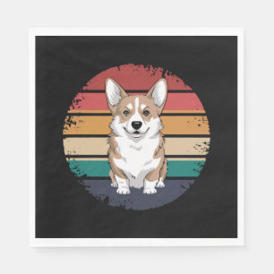 Retro Vintage Pembroke Welsh Corgi Lover Dog Gifts Napkin