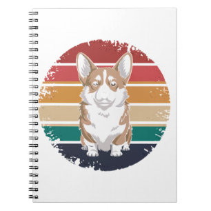 Retro Vintage Pembroke Welsh Corgi Lover Dog Gifts Notebook