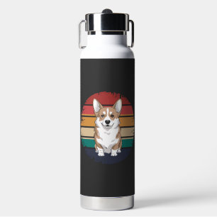 Retro Vintage Pembroke Welsh Corgi Lover Dog Gifts Water Bottle