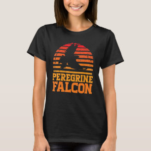 Retro Vintage Peregrine Falcon Bird Silhouette Sun T-Shirt