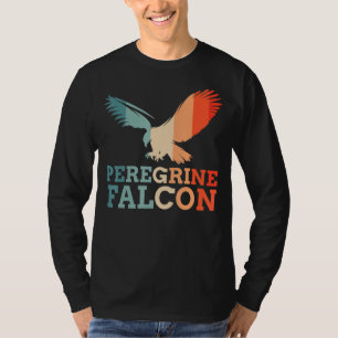 Retro Vintage Peregrine Falcon Bird Silhouette Sun T-Shirt
