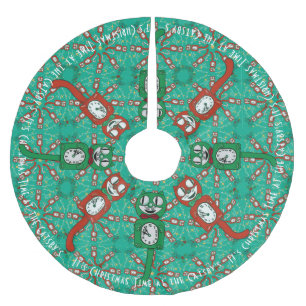 Retro Vintage Personalised Christmas Tree Skirt