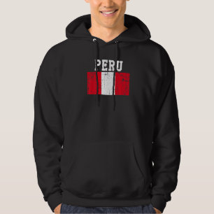 Retro Vintage Peru Flag Peruvian Roots Hoodie