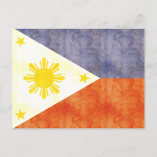 Retro Vintage Philippines Flag Postcard