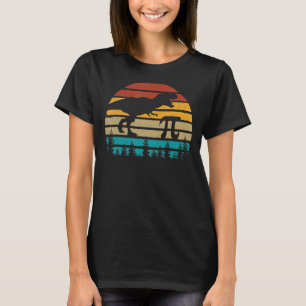 Retro Vintage Pi 3 14 Dinosaur Silhouette Funny Pi T-Shirt