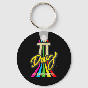 Retro Vintage Pi Day 3.14 Funny Math Geek Science Key Ring