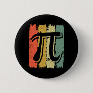 Retro Vintage Pi Math Geek Mathematician Pi Day 6 Cm Round Badge