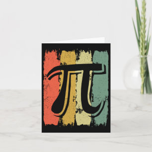 Retro Vintage Pi Math Geek Mathematician Pi Day Card