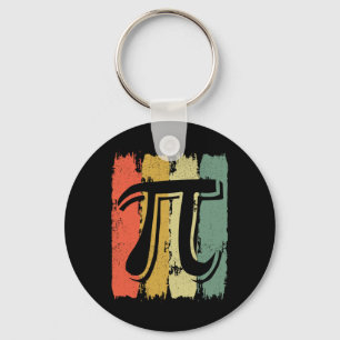 Retro Vintage Pi Math Geek Mathematician Pi Day Key Ring
