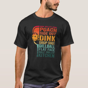 Retro Vintage Pickleball Dink Kitchen Terminology T-Shirt