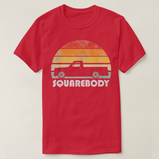 Retro Vintage Pickup Truck Squarebody T-Shirt (Design Front)