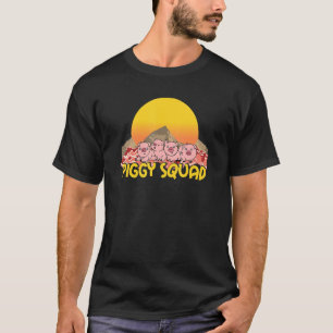 Retro Vintage Piggy Squad, Funny Farm Animal Lover T-Shirt