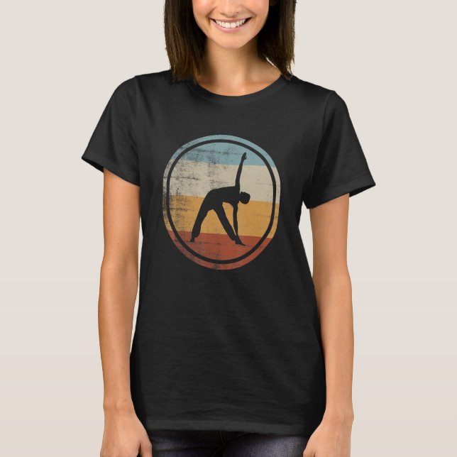 Retro Vintage Pilates Training Yoga T-Shirt (Front)