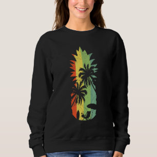 Retro Vintage Pineapple Aloha Beaches Hawaiian Haw Sweatshirt