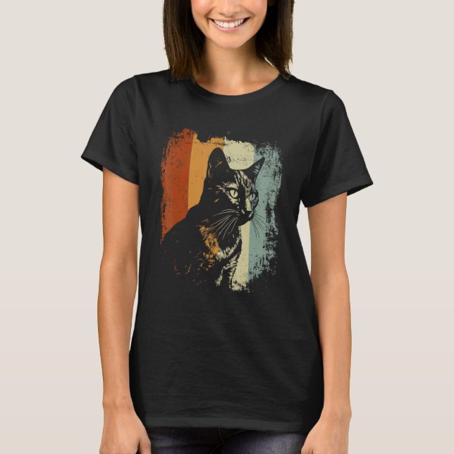 Retro Vintage Pixiebob Pixie Bob Cat T-Shirt (Front)