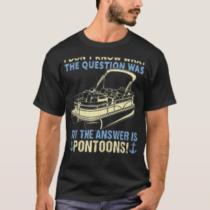 Retro Vintage Pontoon Boat Captain Boating T-Shirt