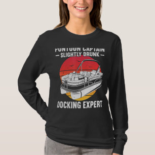 Retro Vintage Pontoon Captain Pontoon Boat Captain T-Shirt