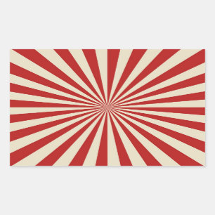 Retro Vintage Popcorn Classic Spinning Wheel Rectangular Sticker