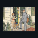 Retro Vintage Postman Book Illustration Postcard<br><div class="desc">Here’s a Retro Children’s Book Mailman Post Card created from a vintage illustration by hiway9</div>